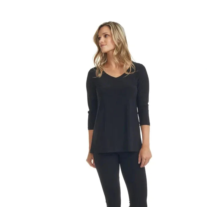 016- Gitane Basic 3/4 Sleeve Top- Black