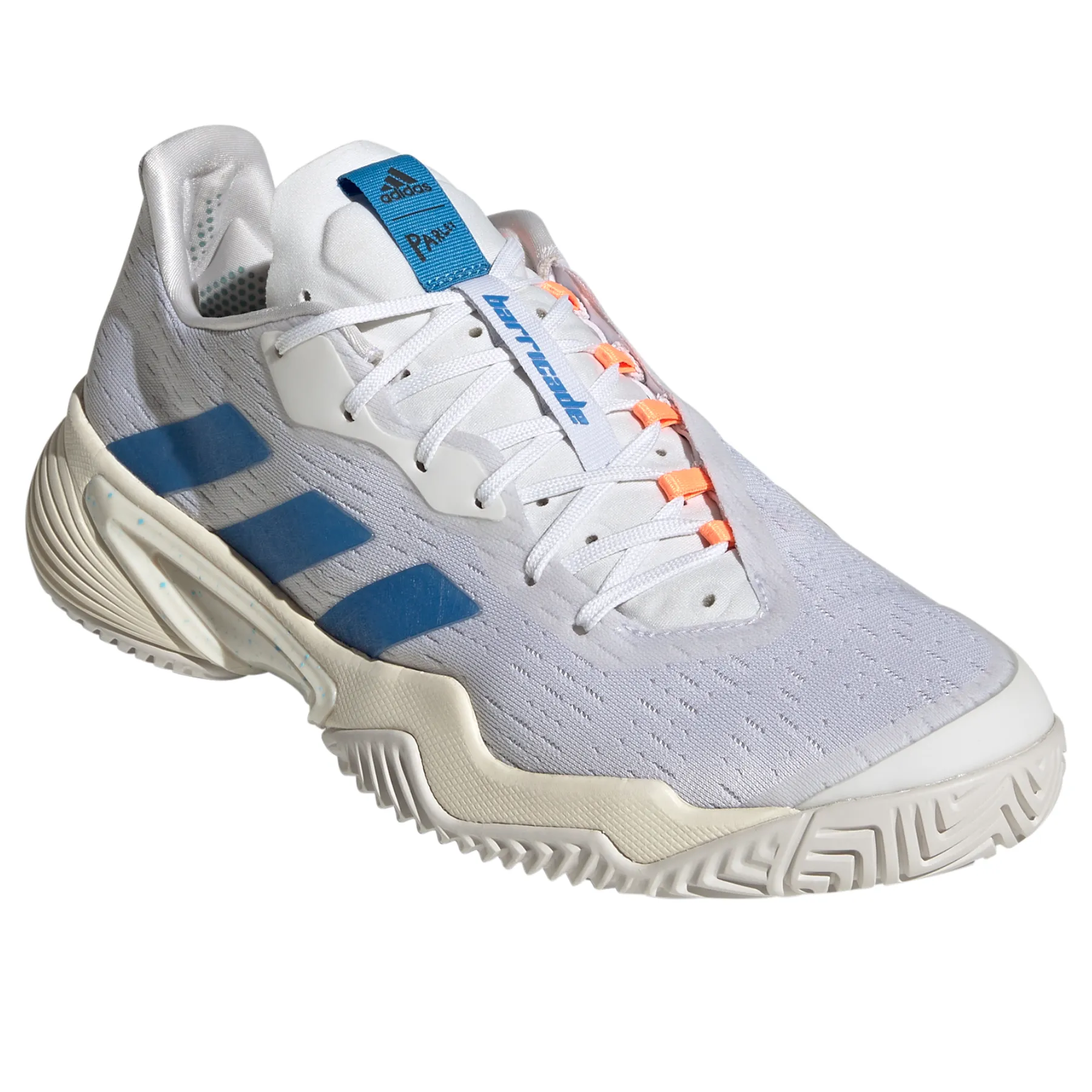 Adidas Performance Barricade  Men Tennis Shoes - Cloud White/Pulse Blue/Mint Ton