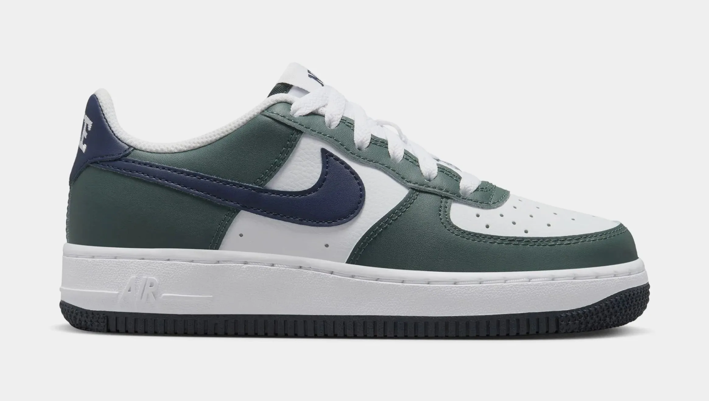 Air Force 1 Low Grade School Lifestyle Shoes (Vintage Green/White/Obsidian)