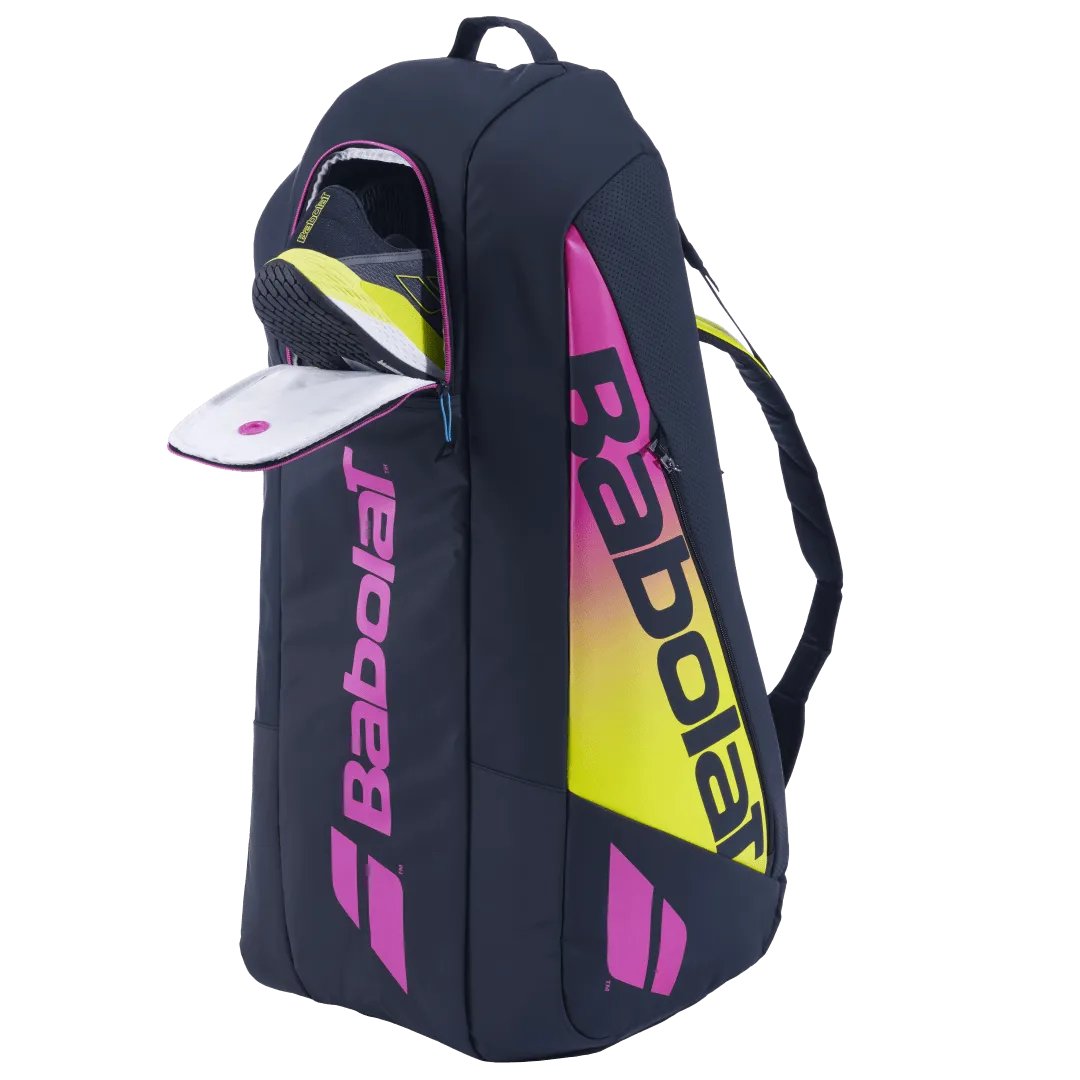 Babolat Pure Aero Rafa Origin 6-Pack Bag (Blue/Yellow/Pink)