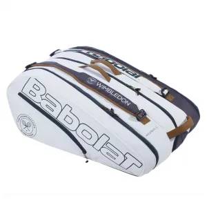 Babolat RH12 Pure Wimbledon Tennis Kitbag, White/Grey