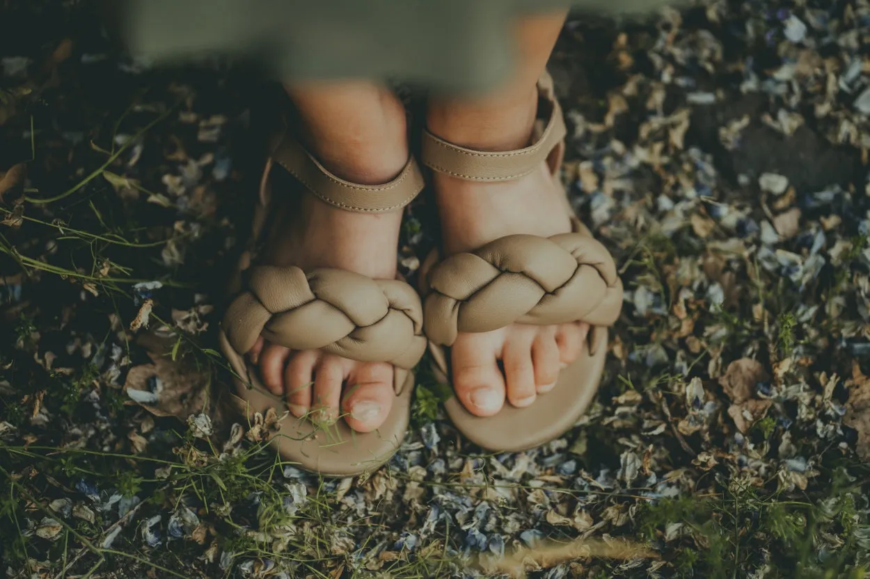 Benz Sandals | Beige Sheep Leather