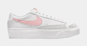 Blazer Low Platform Womens Basketball Shoes (White/Pink)