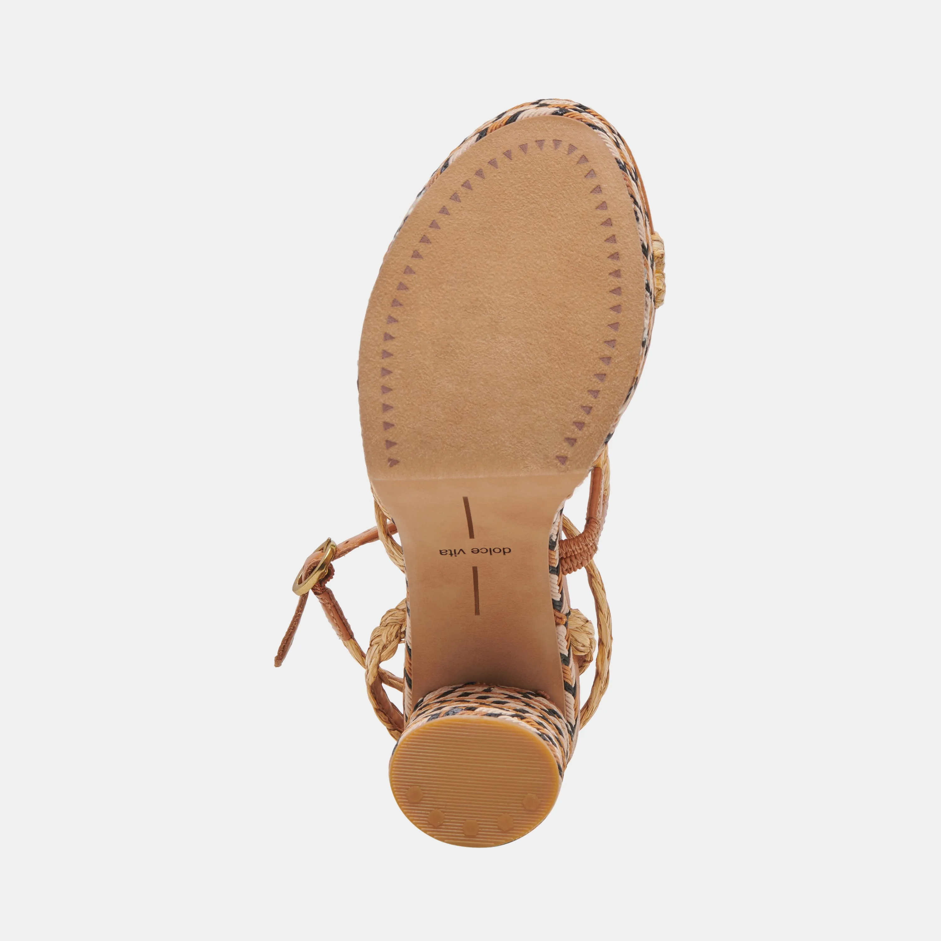 CATINA HEELS TAN RAFFIA