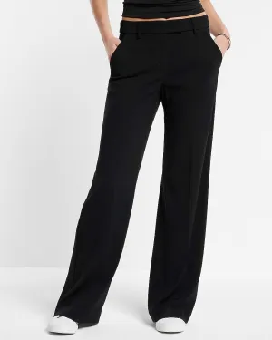 Editor Mid Rise Relaxed Trouser Pant in Pitch Black