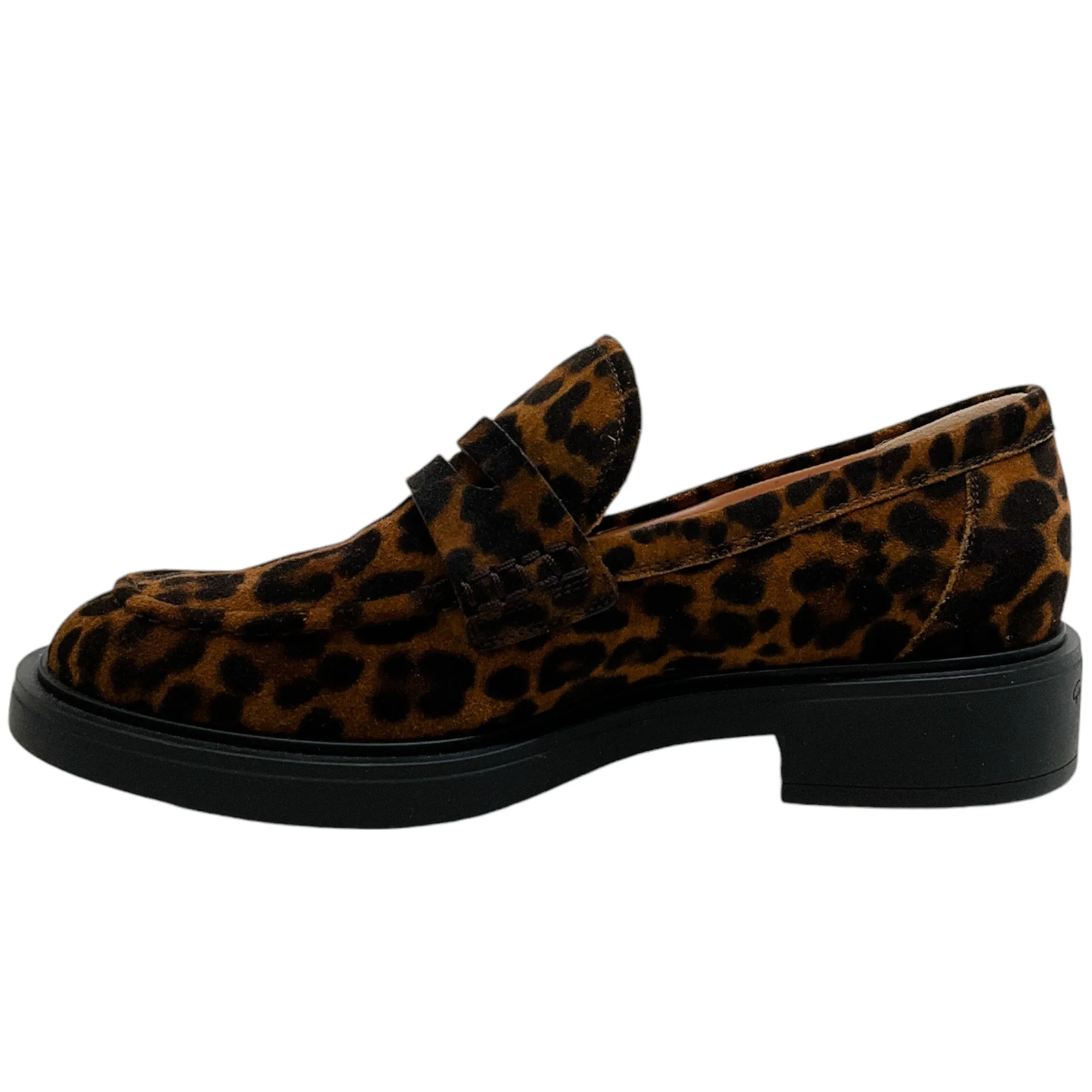 Gianvito Rossi Leopard Suede Harris Loafers