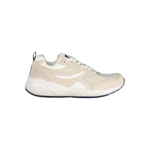 K-WAY Beige Lace-Up Sneakers with Contrast Details