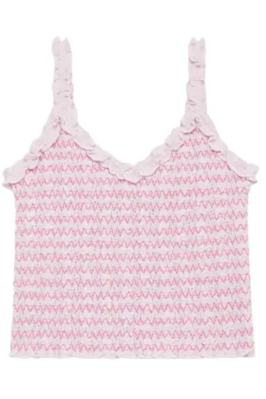 KatieJ NYC Tween Shari Embroidered Top in Baby Pink