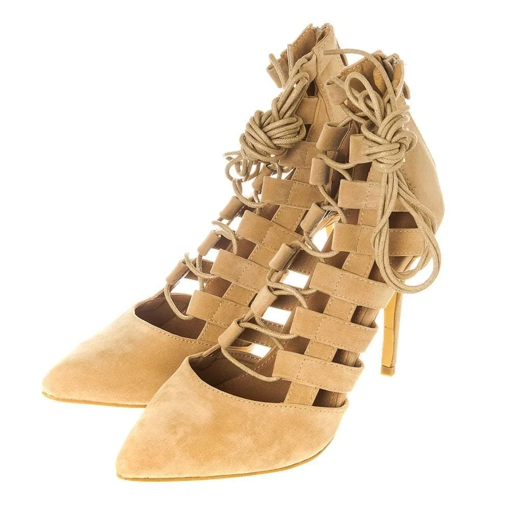 Maisie High Heel Closed Toe Lace Up Ghillie Shoe