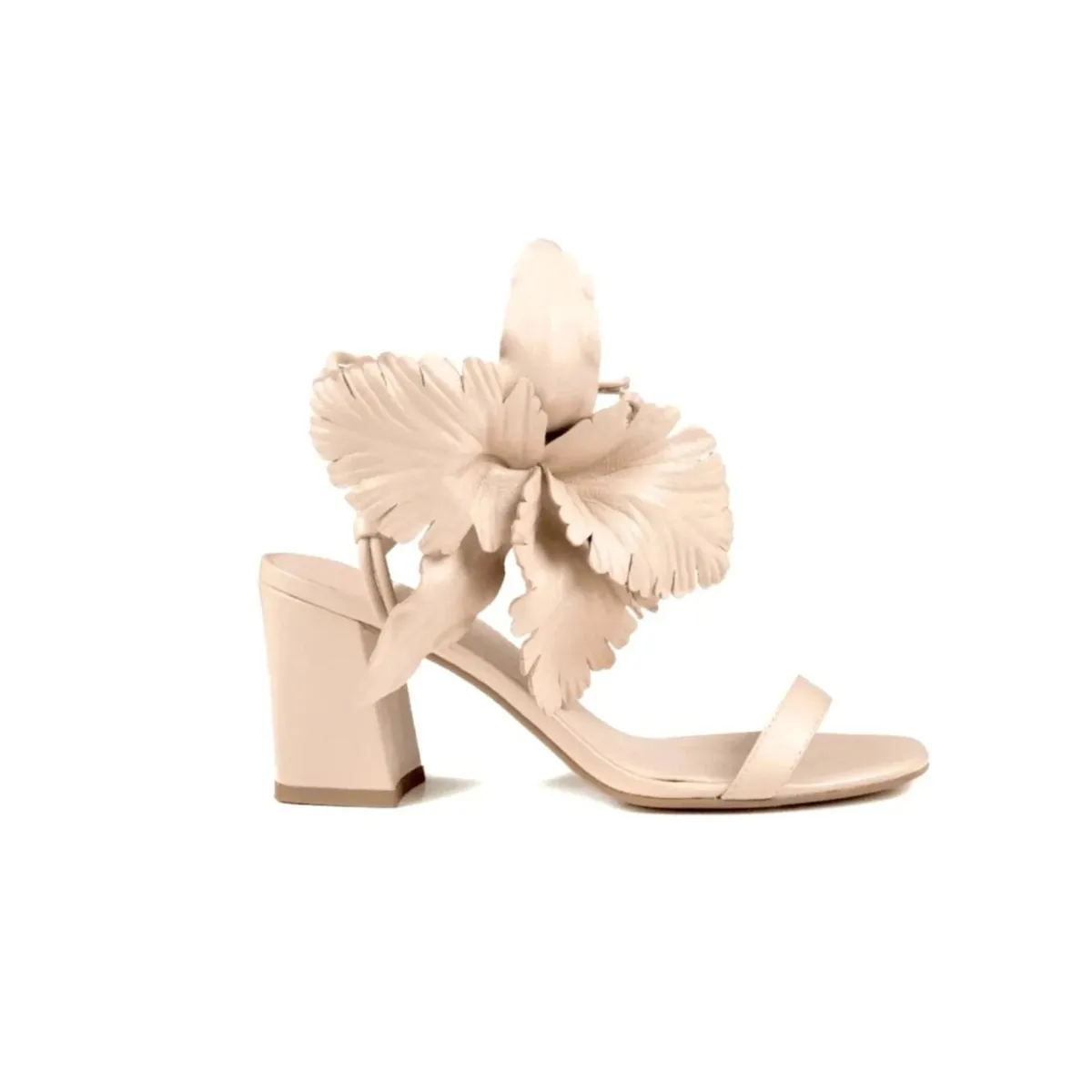 Nude Hibiscus Heels