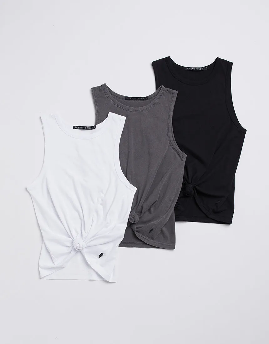 Off Beat Tank 3 Pack White, Black & Charcoal