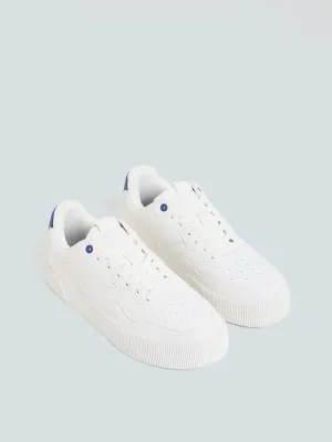 SOLEPLAY Solid White Colour Pop Sneakers