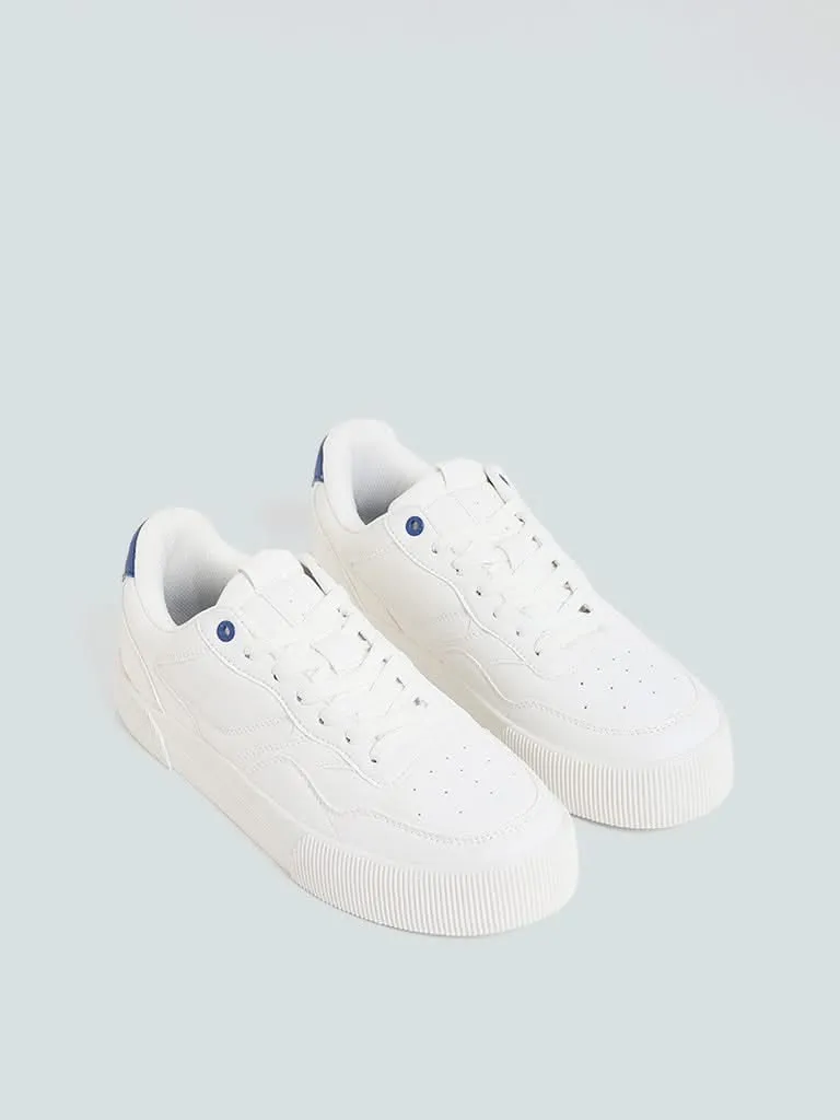 SOLEPLAY Solid White Colour Pop Sneakers