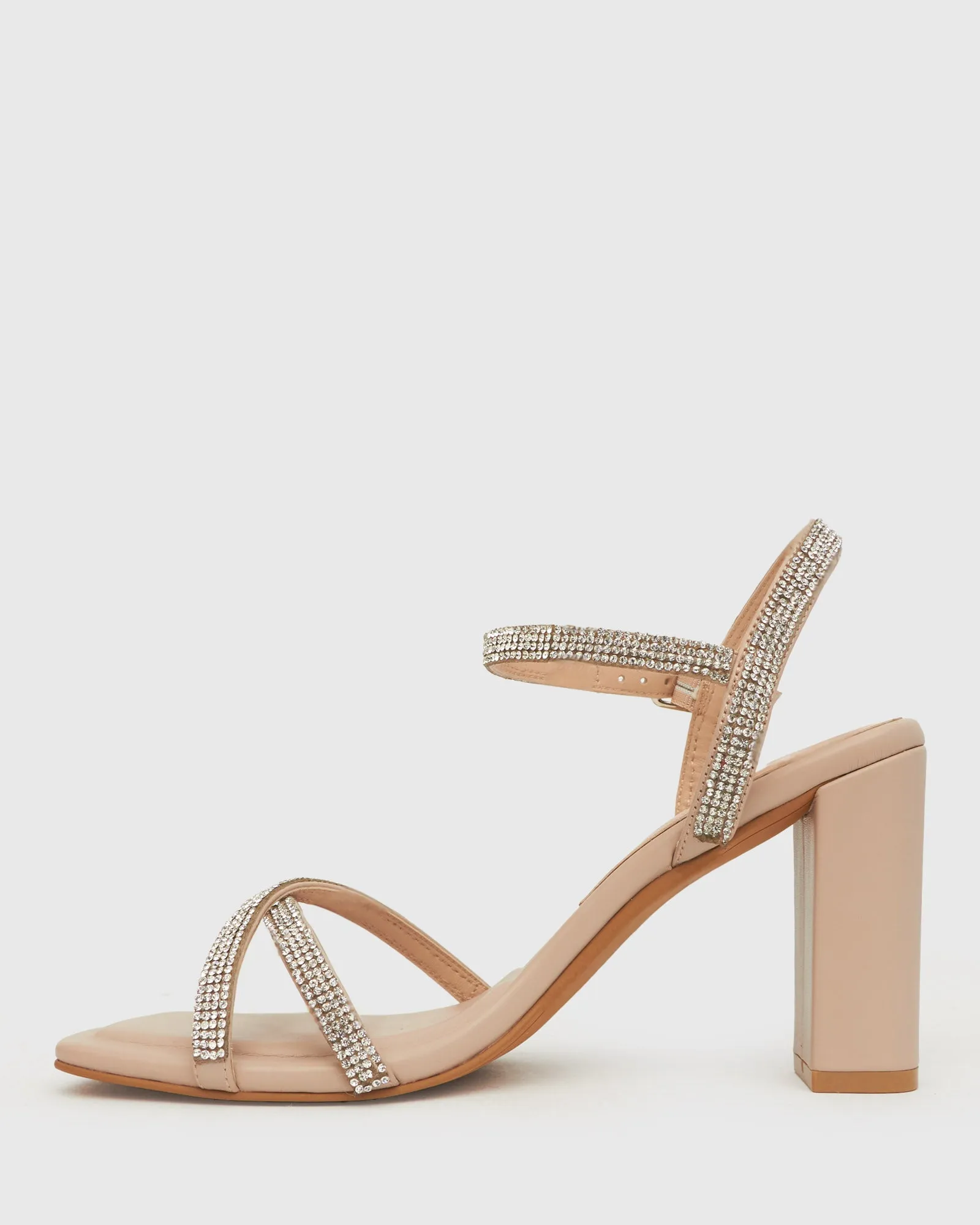 SWEET Square Toe Diamante Sandals