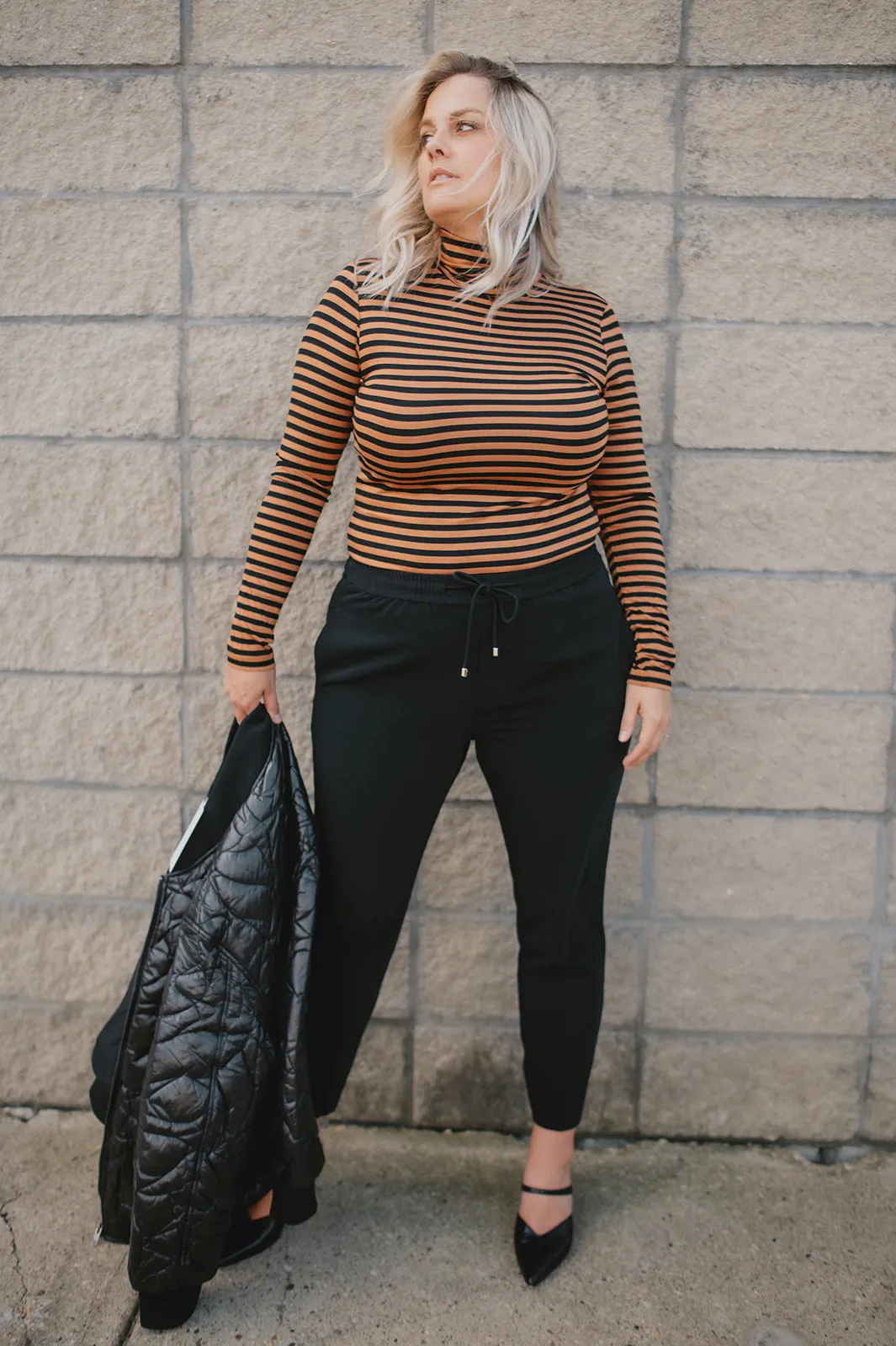 The Efinas Striped Turtleneck by Part Two - Argan Oil